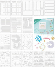 16 Pcs Journal Stencils Set - Time Saving Bullet Journaling Supplies/Accessories