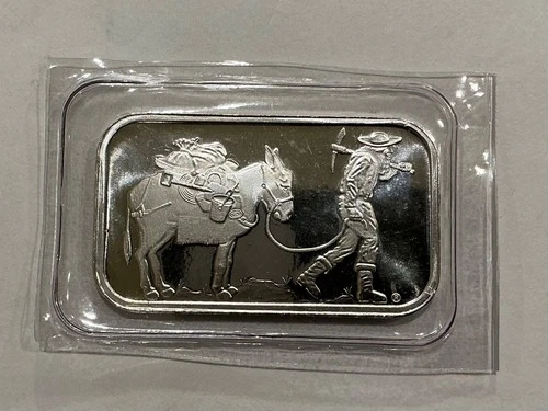 SILVER BULLION BAR 1 OZ ~ SILVER TOWNE MINT