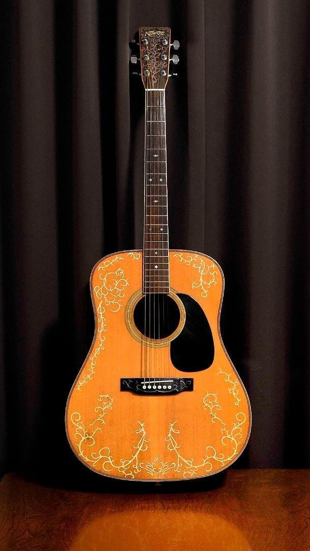 Acoustic Guitar K.Country D Series Carved Decorative Natural Good