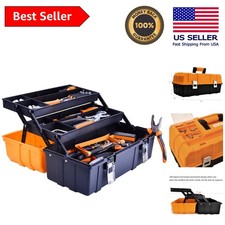 17-Inch Three-Layer Plastic Storage Box - Organizer with 13 Compartments