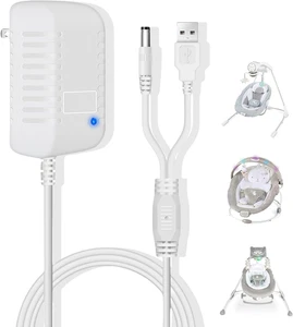 Chargeur pour ingéniosité Baby Swing, Cordon de remplacement pour bébé Rocker,2-In-1 C