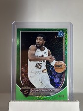 2025-26 Topps Bowman Basketball Donovan Mitchell Green Shimmer Refactor /99