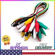 10Pcs Double-Ended Alligator Clips Test Leads Jumper Wire Cable for DIY Lab Work