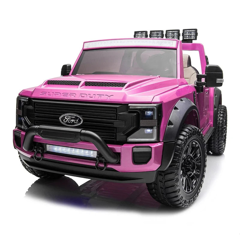 24V 2 SEATS FORD F450 CUSTOM EDITION KIDS GIRLS RIDE-ON CAR TRUCK,LIGHT R/C-Pink