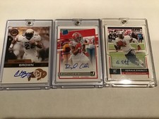 3 AUTO LOT! (GERALD EVERETT SCORE RC) (RAYMOND CALAIS RC) (CHRIS BROWN RC)