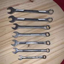 7 Vintage Assorted Metric Wrenches All MadeInUSA-Powerkraft, Proto,Kraeuter,etc.