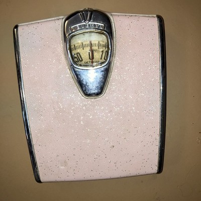 Detecto Bathroom Scale - Vintage 1950s Pink Bubble Bathroom Scale Mid Century
