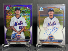 2023 Dangelo Sarmiento 1st Bowman Auto , Purple Mojo SP #d/299 #CPA-DSA Mets (2)