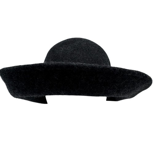 Vintage Scala Collection Womens Wool Blend Wide Brim Hat Gray Retro Classic - Image 1