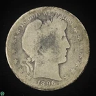 1896-S Barber Half Dollar - About Good Details