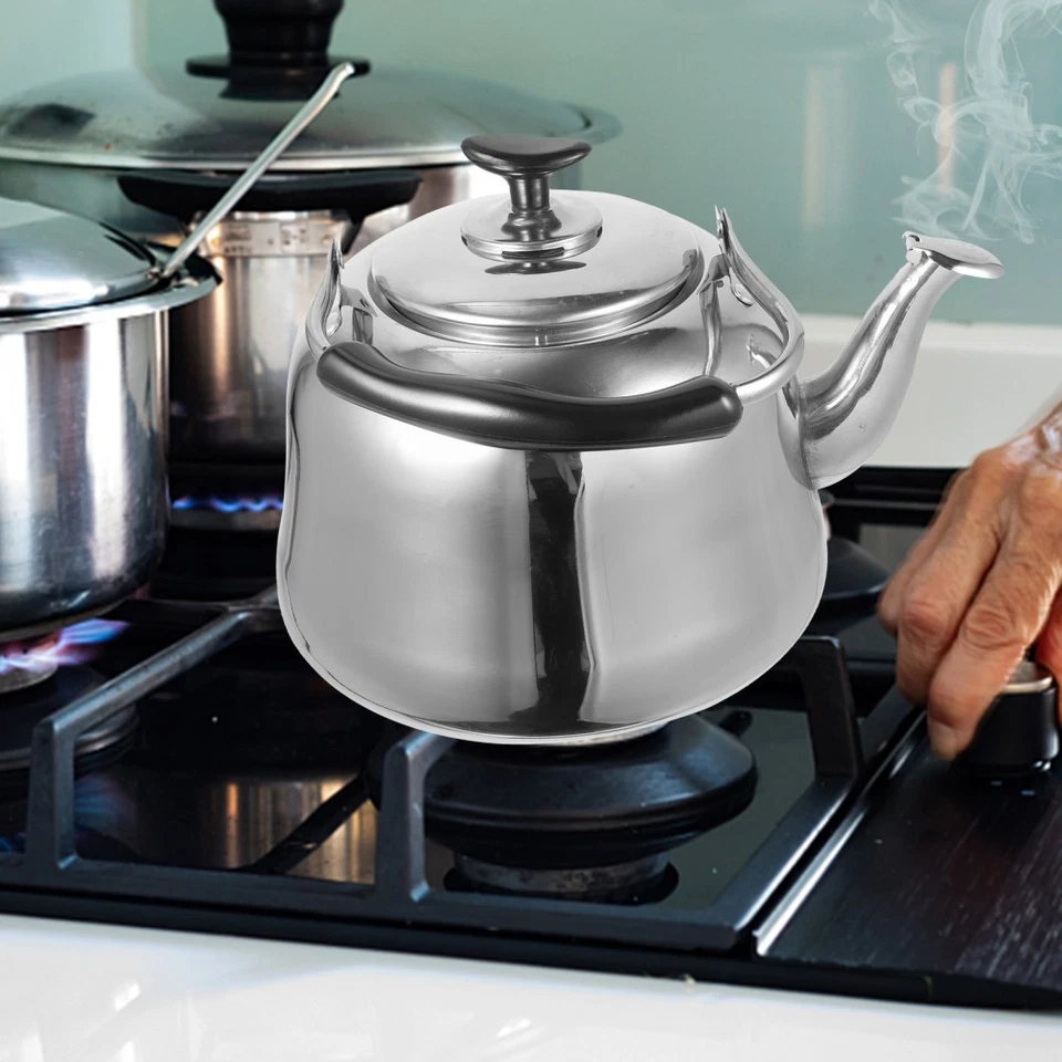 1 PZ Pratico ristorante Tea Pot Home Acqua Bollitore Bollitore (Argento) - Immagine 3 di 4