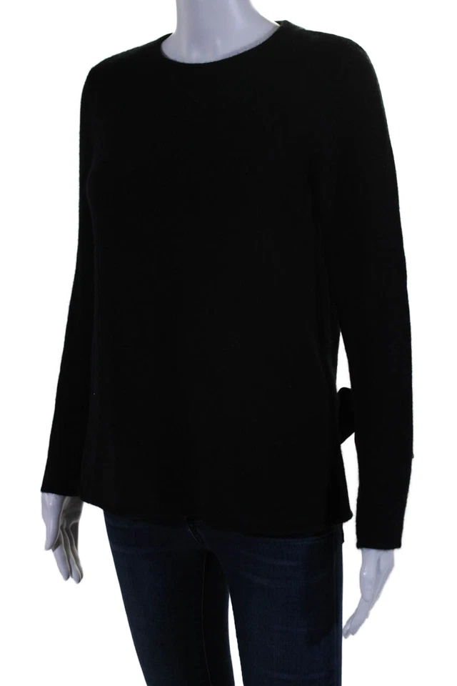 Blusa tejida manga larga cachemir negra talla S de C by Bloomingdales para mujer Foto 2 de 4