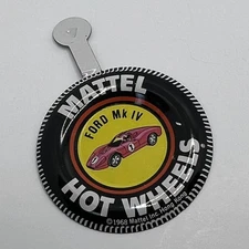 l967 Hot Wheels Redline Ford Mk IV Metal Button Badge