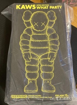 KAWS What Party YELLOW Vinyl Figure Open Edition Brooklyn Museum NIB