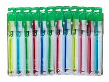 12 Pack GUM 411 Classic Full Size Brushes Soft Toothbrush With Rubber Tip