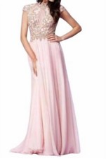 Mac Duggal Cap Sleeve Beaded Gown Size 6