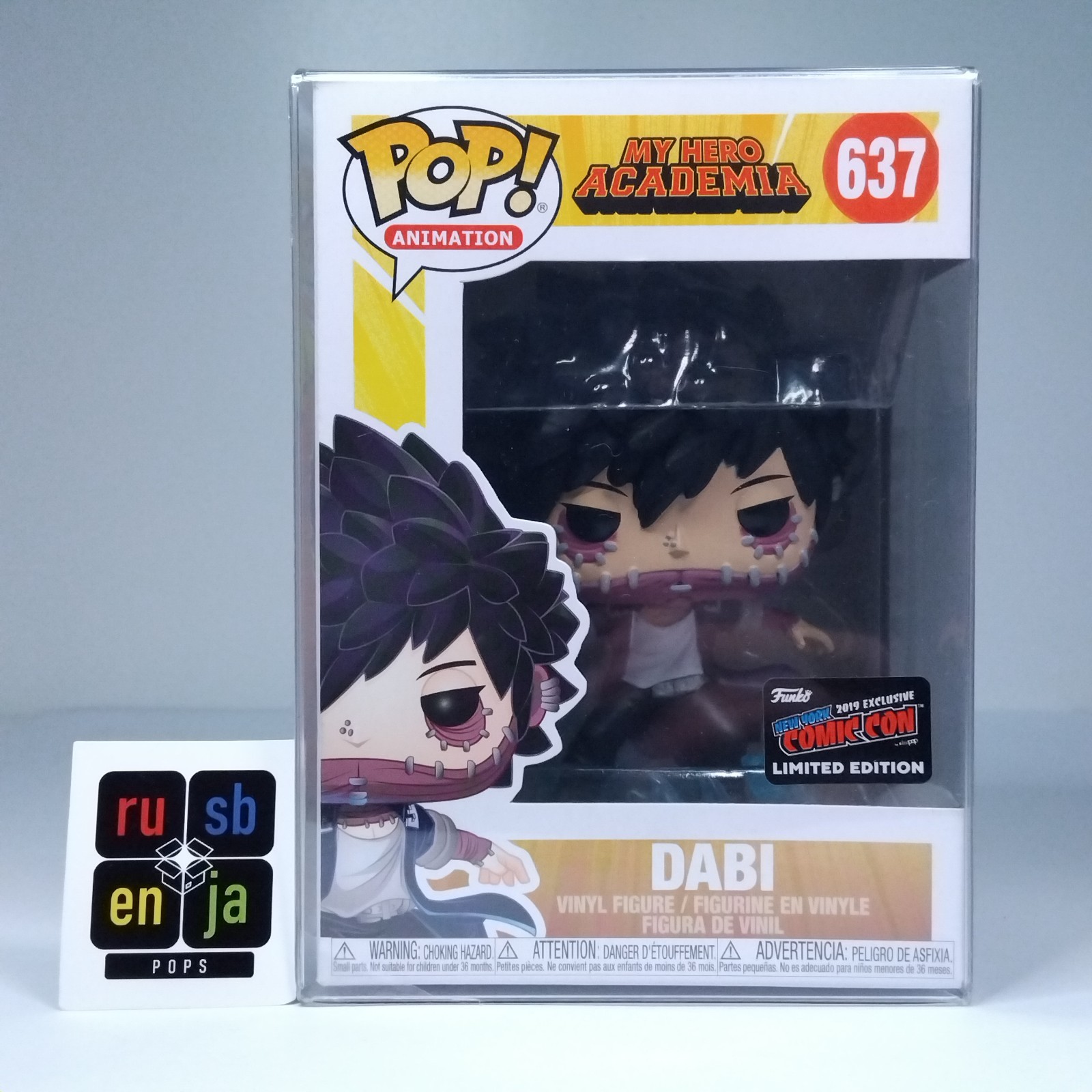 Funko Pop! Pegatina Anime MHA My Hero Academia Dabi NYCC Edición Limitada #637