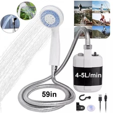 Outdoor Portable Shower Head Camping Shower Electric Rechargeable Shower Pump