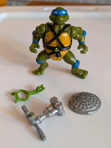 VTG 1991 TMNT TEENAGE MUTANT NINJA TURTLE HEAD DROPPIN' LEO  COMPLETE