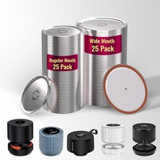 50PCS Canning Lids - 25 Wide Mouth(3.31") & 25 Regular Mouth(2.67") Mason Jar Li