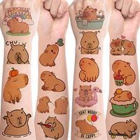 Capybara Tattoos FüR Kinder,10 BläTter Kindertattoos Hautfreundlich Set Capibara