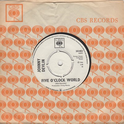 Johnny Devlin Five O'clock World CBS Demo 202452 Soul Northern Motown