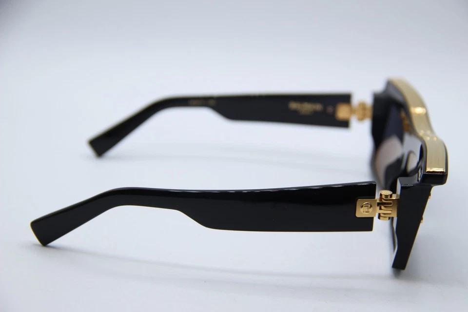 NUEVAS GAFAS DE SOL BALMAIN B-VII VPS-131A-55 NEGRO-DORADO MARCOS AUTÉNTICOS NEGROS 55-17 Foto 4 de 4