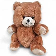 Mighty Star Polar Puff Bogey Bear Plush Stuffed Animal Brown Vintage #4183 10"