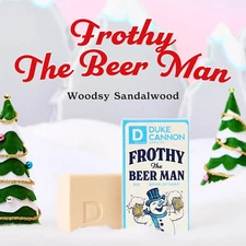 Duke Cannon Frothy The Beer Man Soap 10 Ounce Bar Sandalwood Scent - USA