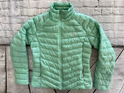 Womens The NORTH FACE Green Tonnerro 700 Goose Down Puffer Sweater Jacket  Small