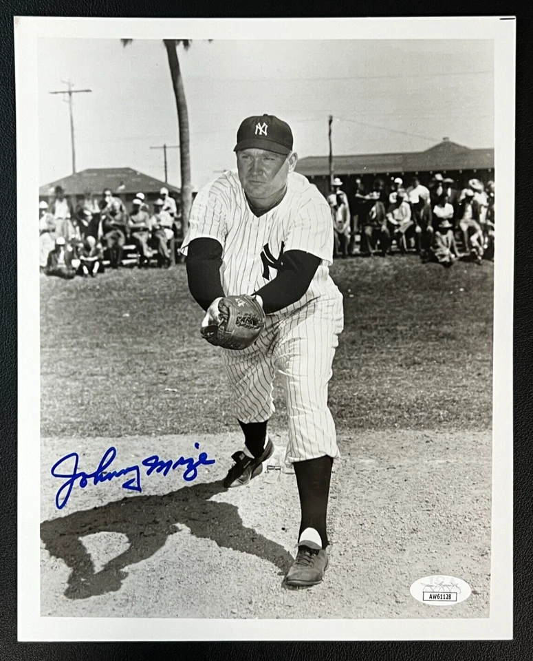 Johnny Mize Signed 8x10 B&W Photo JSA Cert w/COA HOF '81 NY Yankees MLB (d.'93)! - Image 2 of 4