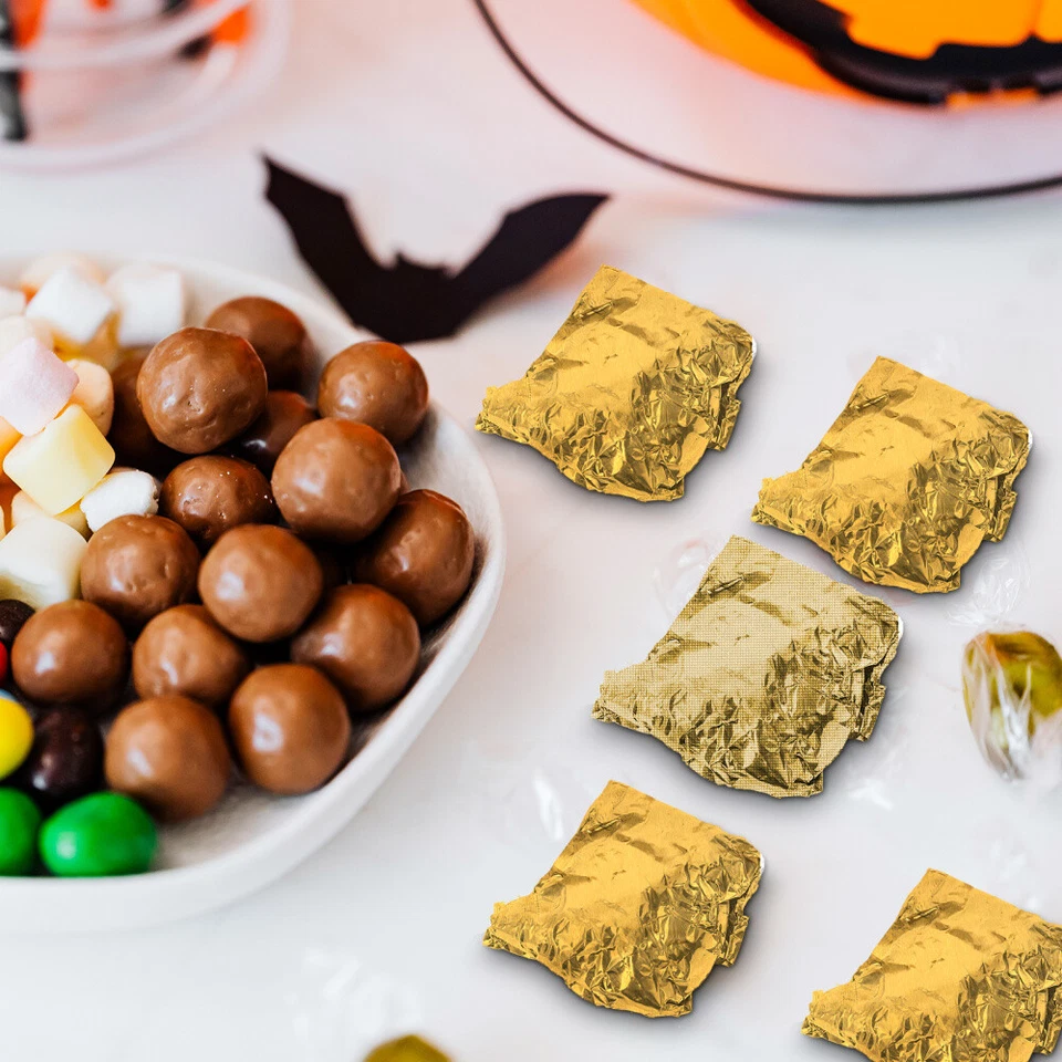 6 bolsas de papel de embalaje de dulces papel de embalaje de chocolate envoltorios de dulces dorados Foto 2 de 4