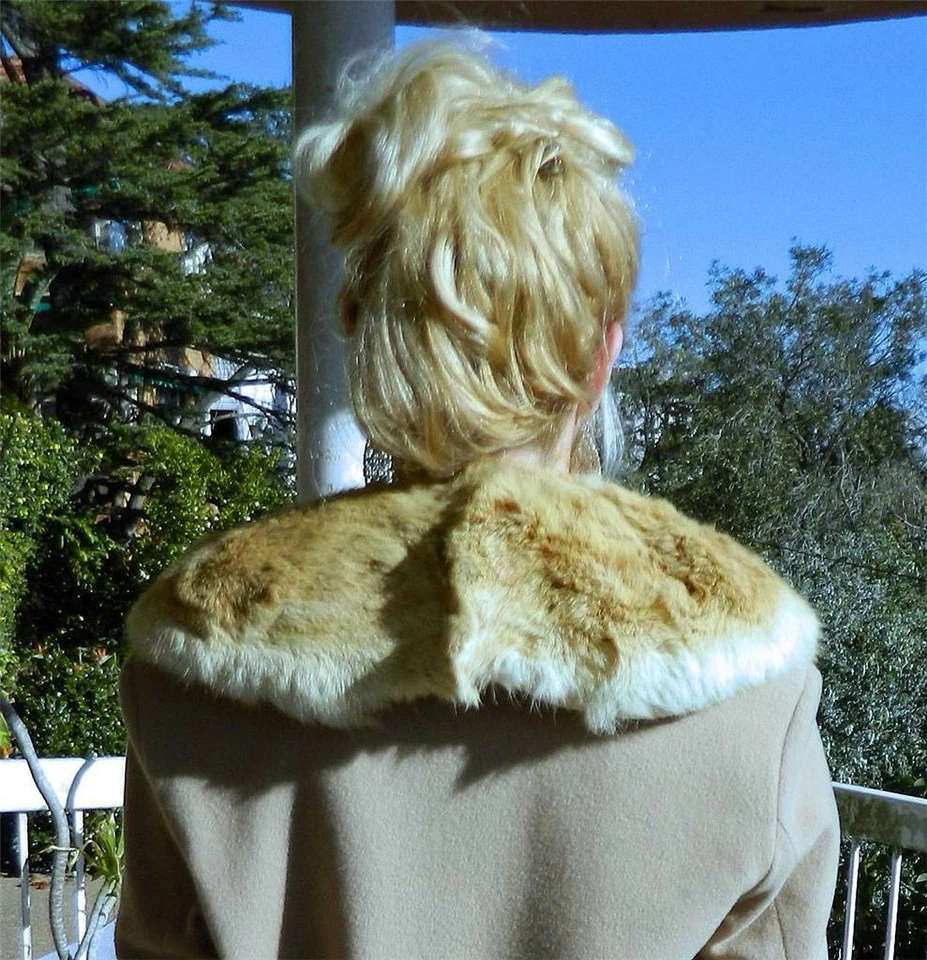 VINTAGE Couture 1930s-40s Original Nostalgia Retro Glam High Society Fur Collar - Image 2 of 4