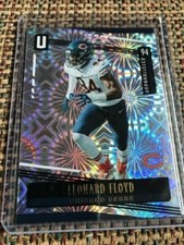 LEONARD FLOYD 2019 Panini Unparalleled FIREWORKS parallel # 3/5 Bears SP insert