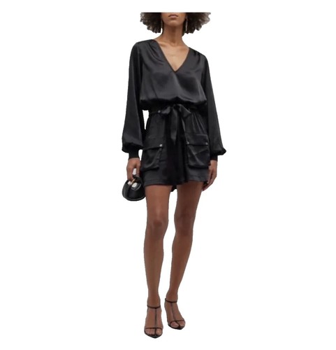 black satin t shirt dress Black plus satin oversized t-shirt dress
