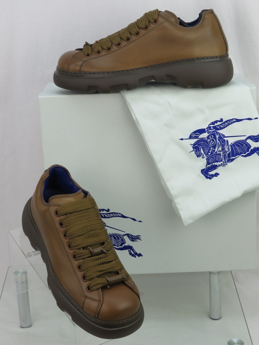 【関税&送料込】Burberry Ranger Smooth Leather Sneakers Burberry Leather Ranger Boots - Shoes - Free Shipping