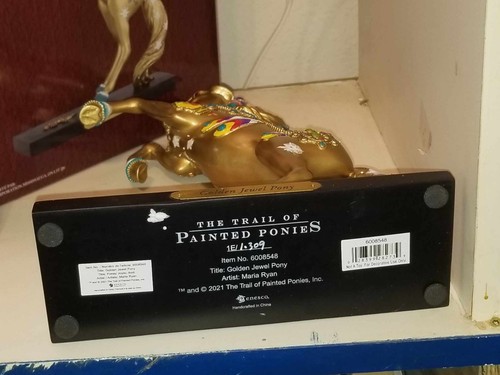 Trail of Painted Ponies Golden Jewel Pony Rearing Horse 2021 #1E/1309 NIB w Card - Picture 4 of 6