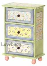 Bonito mueble de madera con cajones altos para American Girl 18" ¡COMPLEMENTOS DE ENVÍO GRATUITO!