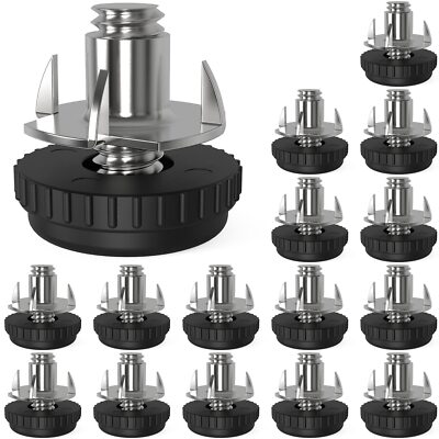 KOMOHOM 16 Pack 5/16-18 Stainless Steel Screw-in Furniture Levelers Adjustabl...