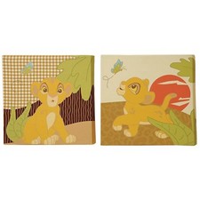 Lion King 2 Piece Canvas Wall Art by Disney Baby