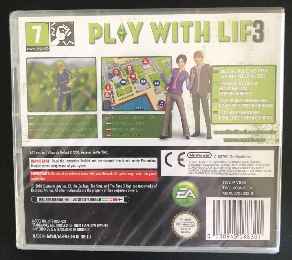 The Sims 3 - UK Version (Nintendo DS, 2010) Brand New Sealed Fast Shipping! - Image 2 of 2
