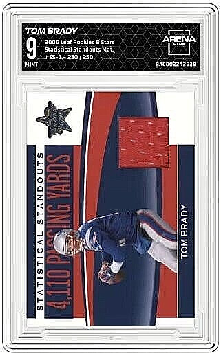 MINT 9 🐐TOM BRADY 2006 Leaf Rookies & Stars Statistical Standout Jersey LOW POP