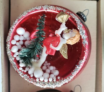 Vintage Glass Diorama Christmas Ornaments Brite Star 881