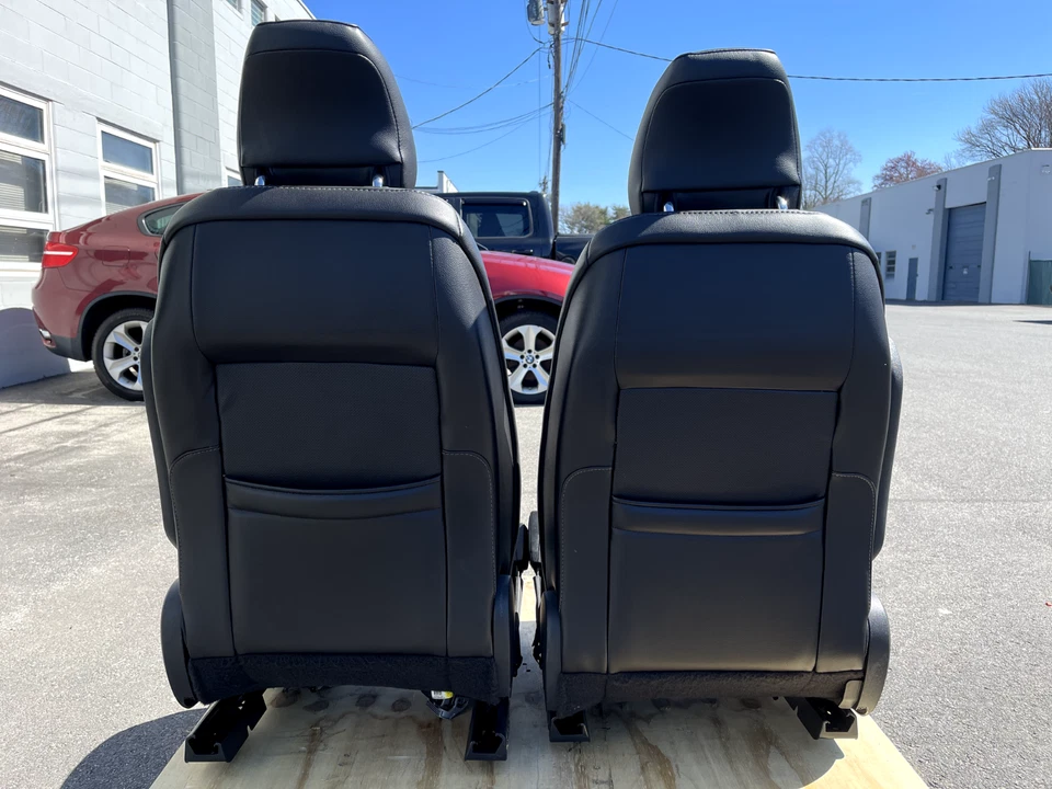 Ford Fusion 2013-2016 delantero izquierdo y derecho cuero negro asientos térmicos OEM Foto 4 de 4