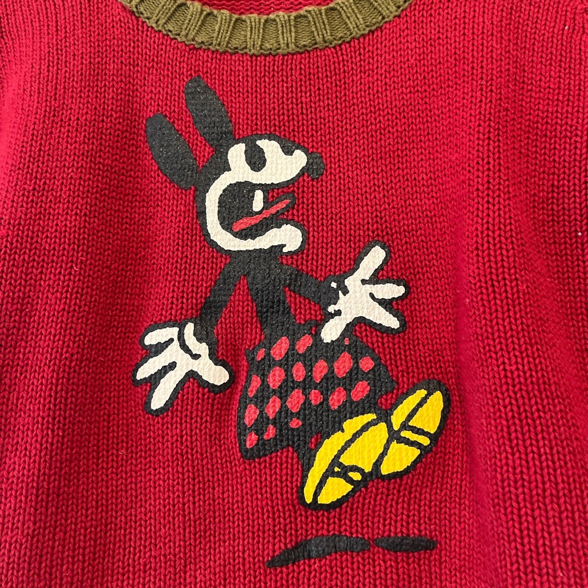Vintage 80s Hysteric Glamour Red & Green Mickie Mouse Knit Top | eBay