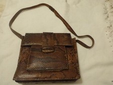 sac bandoulière peau de serpent python vintage années 70