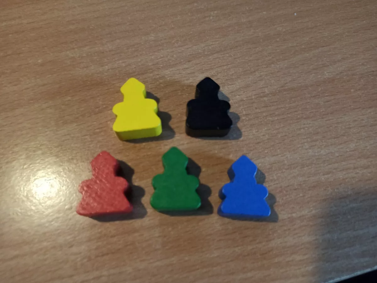 wooden meeple pawns for your game