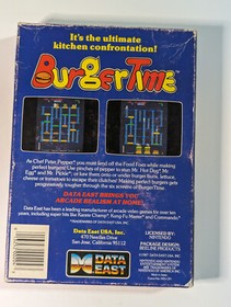 Burger Time (Nintendo Entertainment System, NES) 5 screw CIB (box, game, manual)