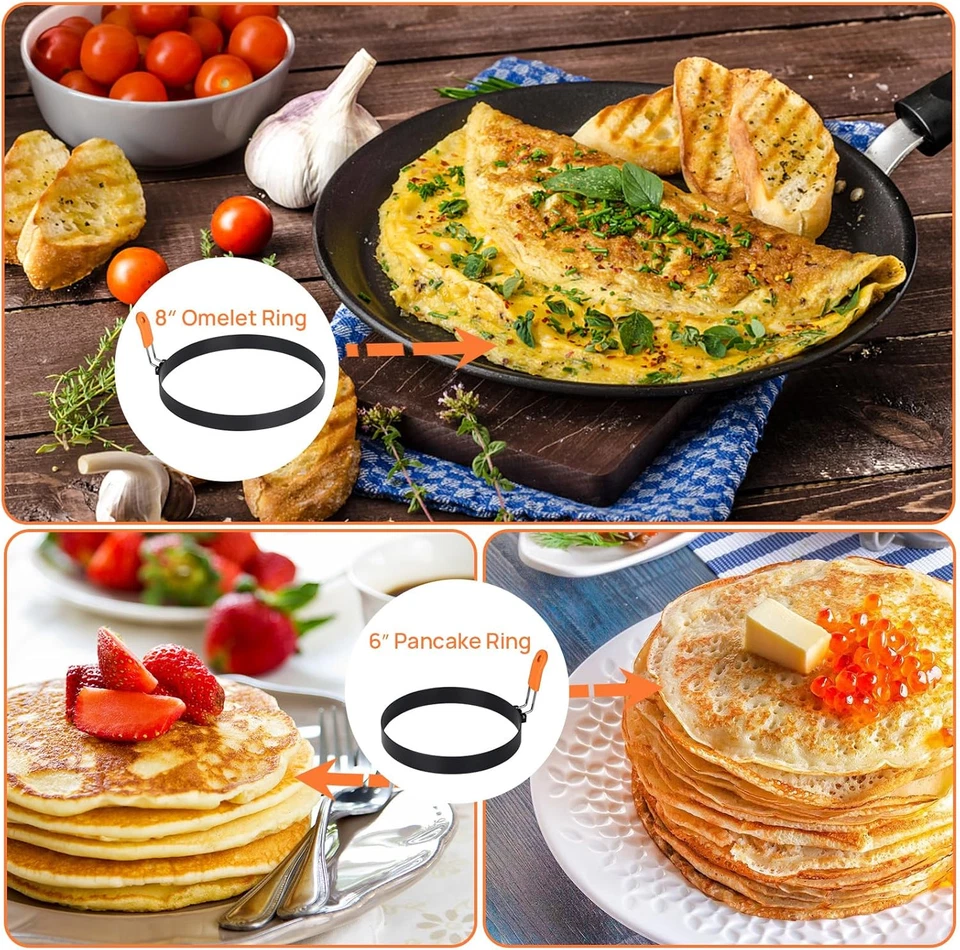 Blackstone Kit Anello Uovo Stampi Silicone Antiaderente per Cucinare Uova e Frittelle - Immagine 4 di 4