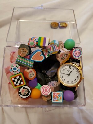 Jul's Jewels watch!! Millefiori jewelry! Vintage!! Double strand!!